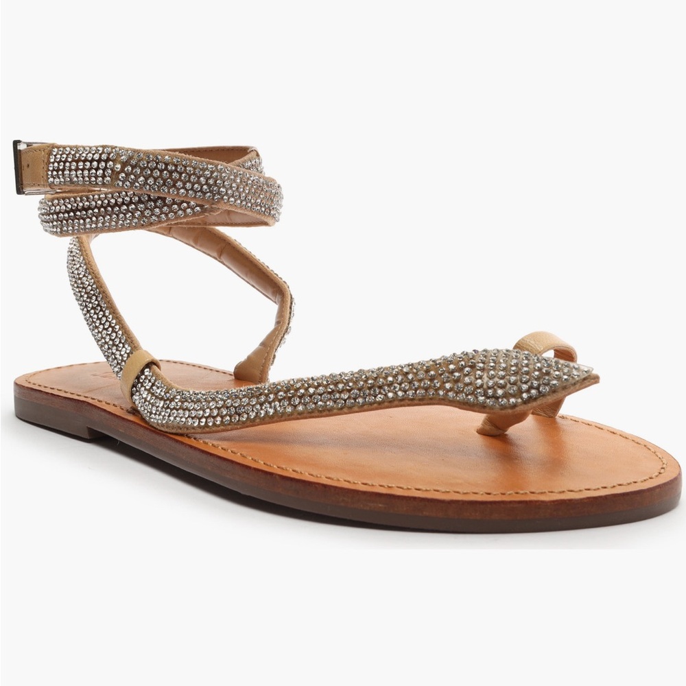 Schutz Courtney Crystal flat sandal